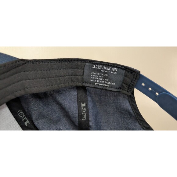 Vuori V1 Wordmark Hat Snap Back Cap Navy Blue One Ten Flex Fit Tech - Picture 5 of 6